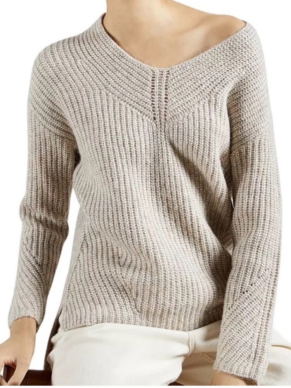 Ted Baker Rieliaa V-Neck Cable Knit Sweater